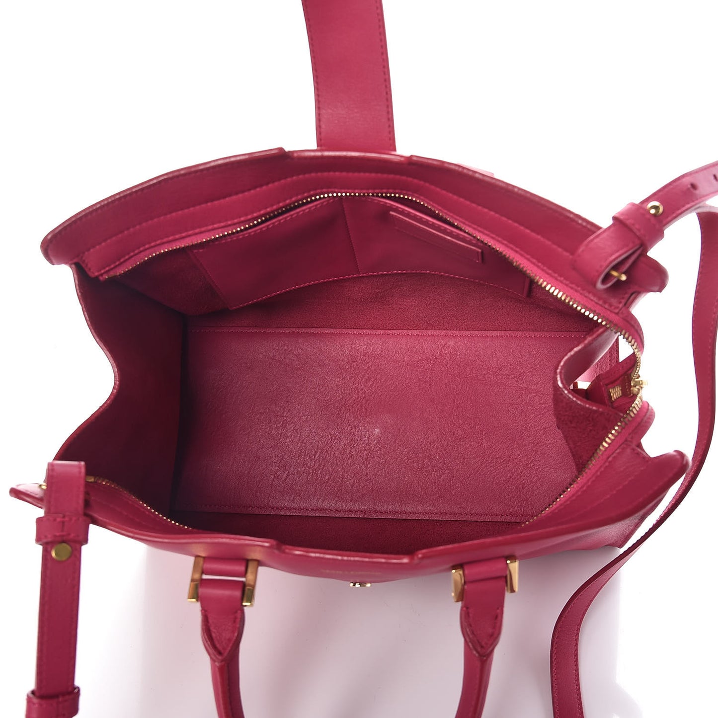 Calfskin Small Classic Y Cabas Fuchsia