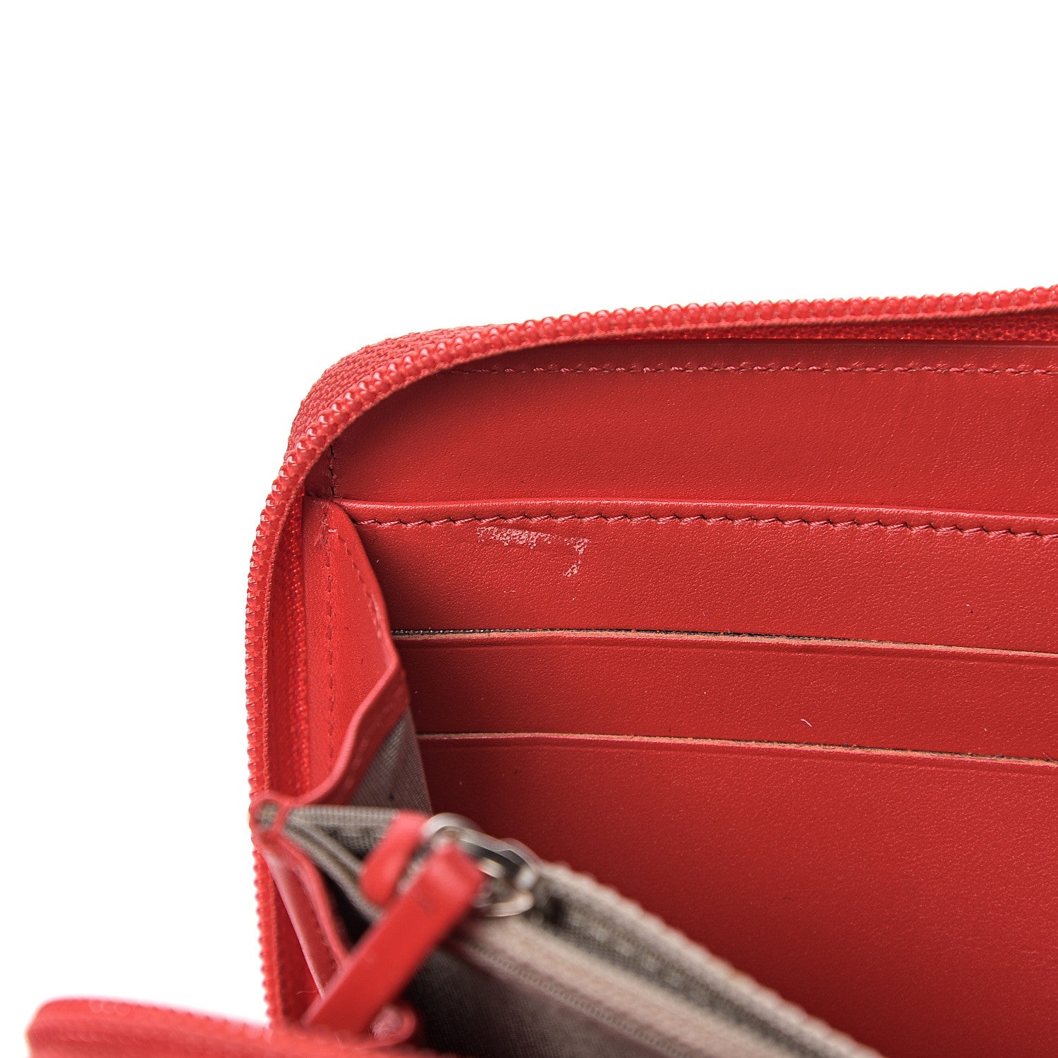 Chanel Caviar Large Timeless CC Gusset Zip Around Wallet Orange 11 of 12