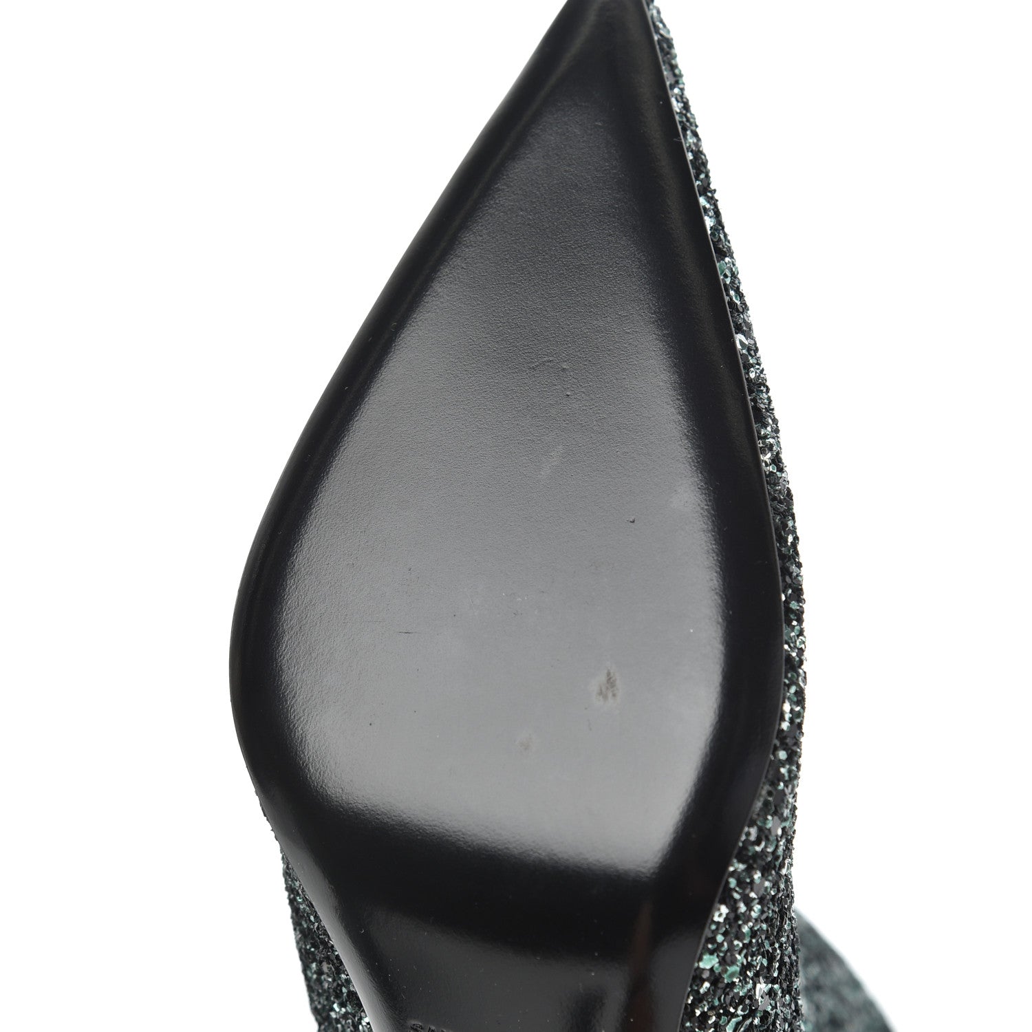 Saint Laurent Glitter Pierre 95 Ankle Boots 36.5 Green 10 of 11