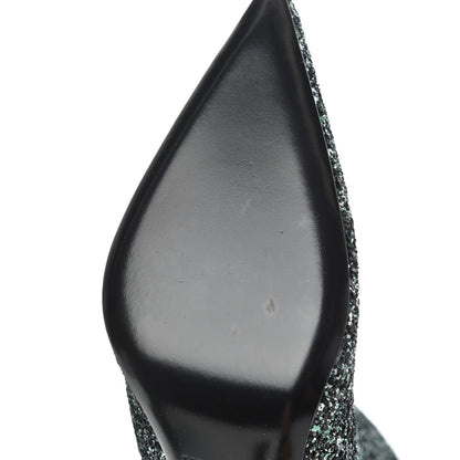Saint Laurent Glitter Pierre 95 Ankle Boots 36.5 Green 10 of 11