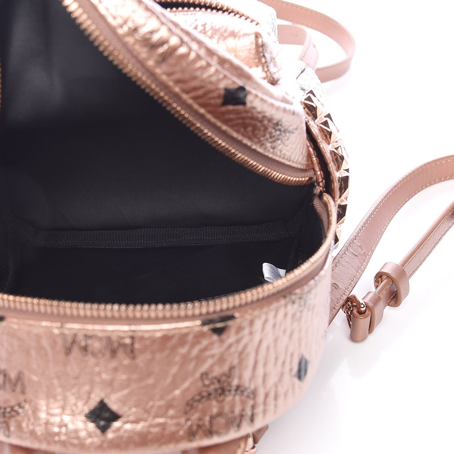 Metallic Visetos Studded X-Mini Bebe Boo Backpack Champagne Gold