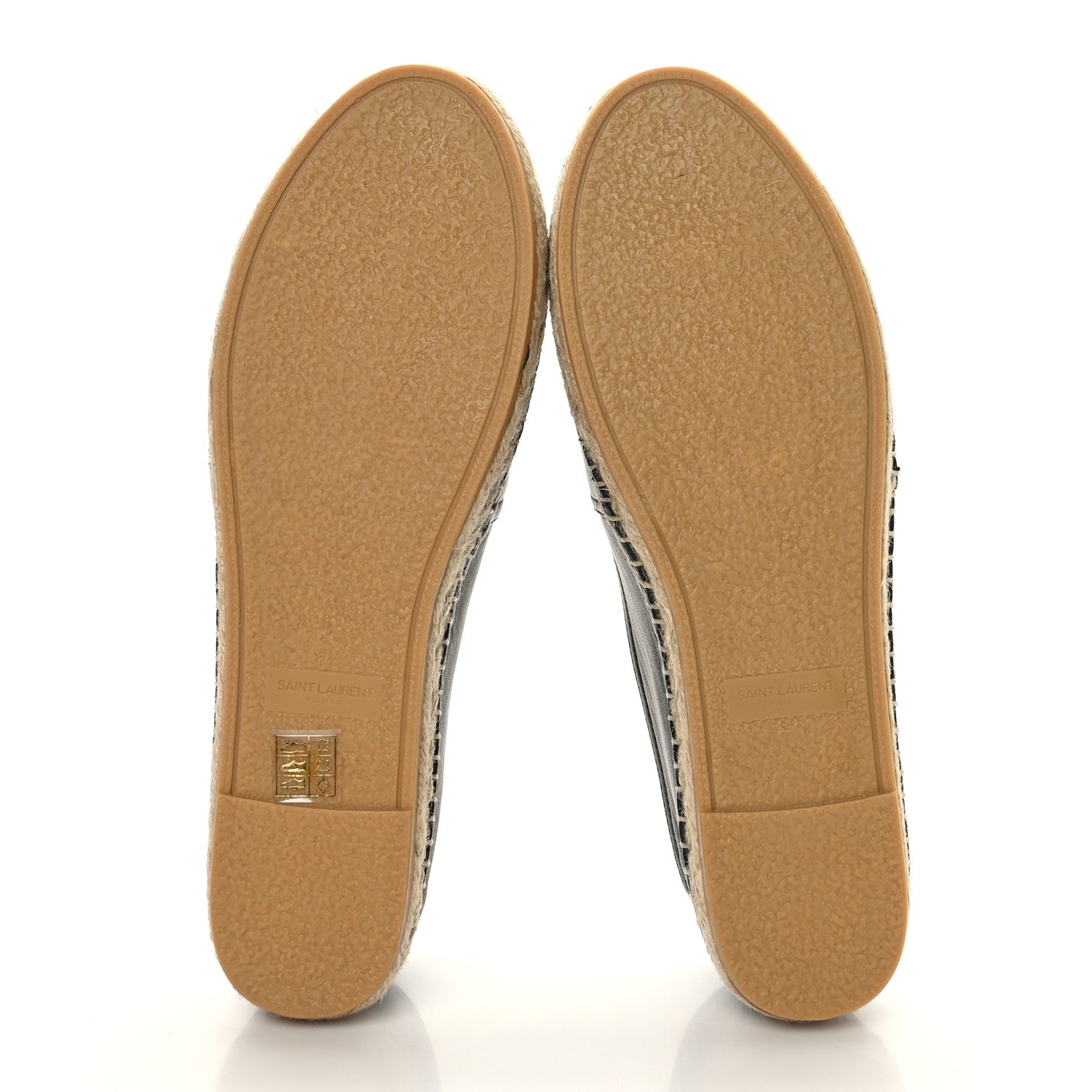 Saint Laurent Lambskin Monogram Espadrilles 39 Black 5 of 7