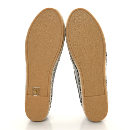Saint Laurent Lambskin Monogram Espadrilles 39 Black 5 of 7