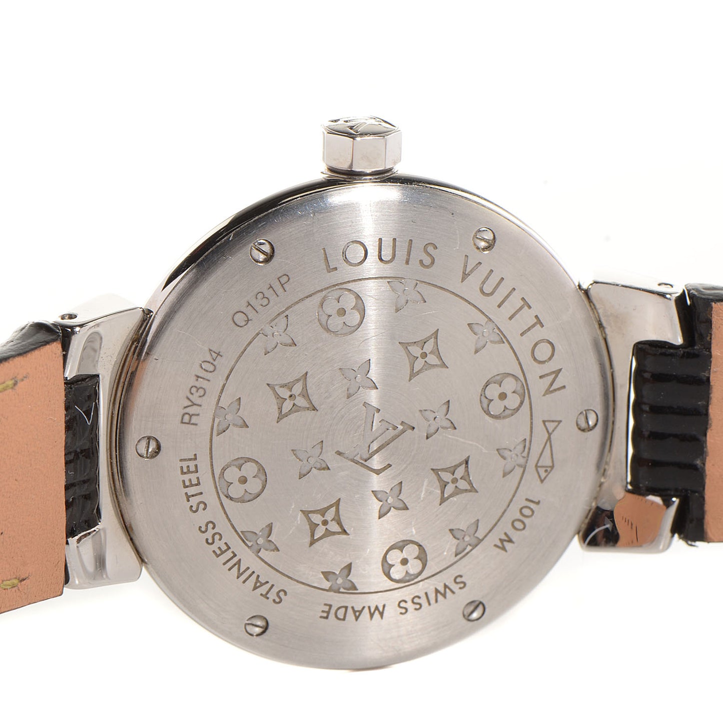 Stainless Steel Epi Diamond 34mm Tambour Forever Quartz Watch Champagne