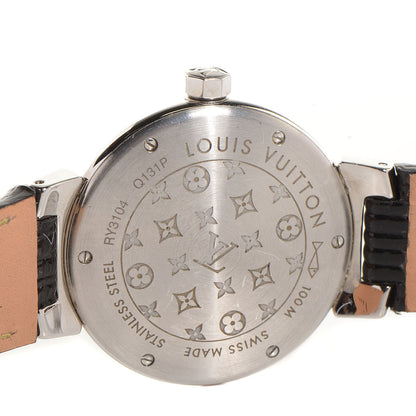 Louis Vuitton Stainless Steel Epi Diamond 34mm Tambour Forever Quartz Watch Champagne 4 of 7