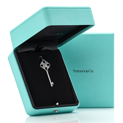 Tiffany Platinum Diamond Victoria Key Pendant 5 of 5