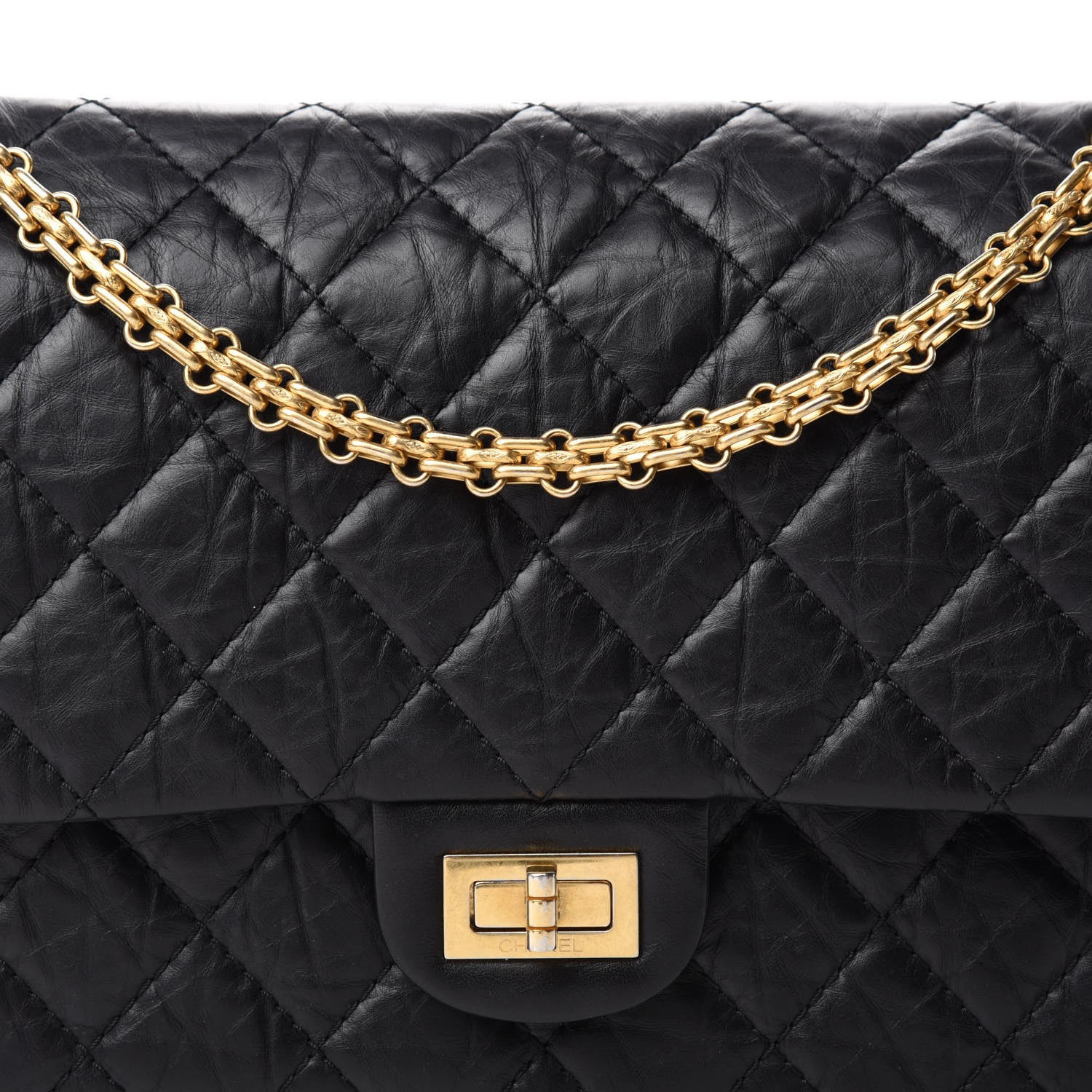 Chanel Aged Calfskin Quilted 2.55 Reissue 226 Flap Black 11 of 12