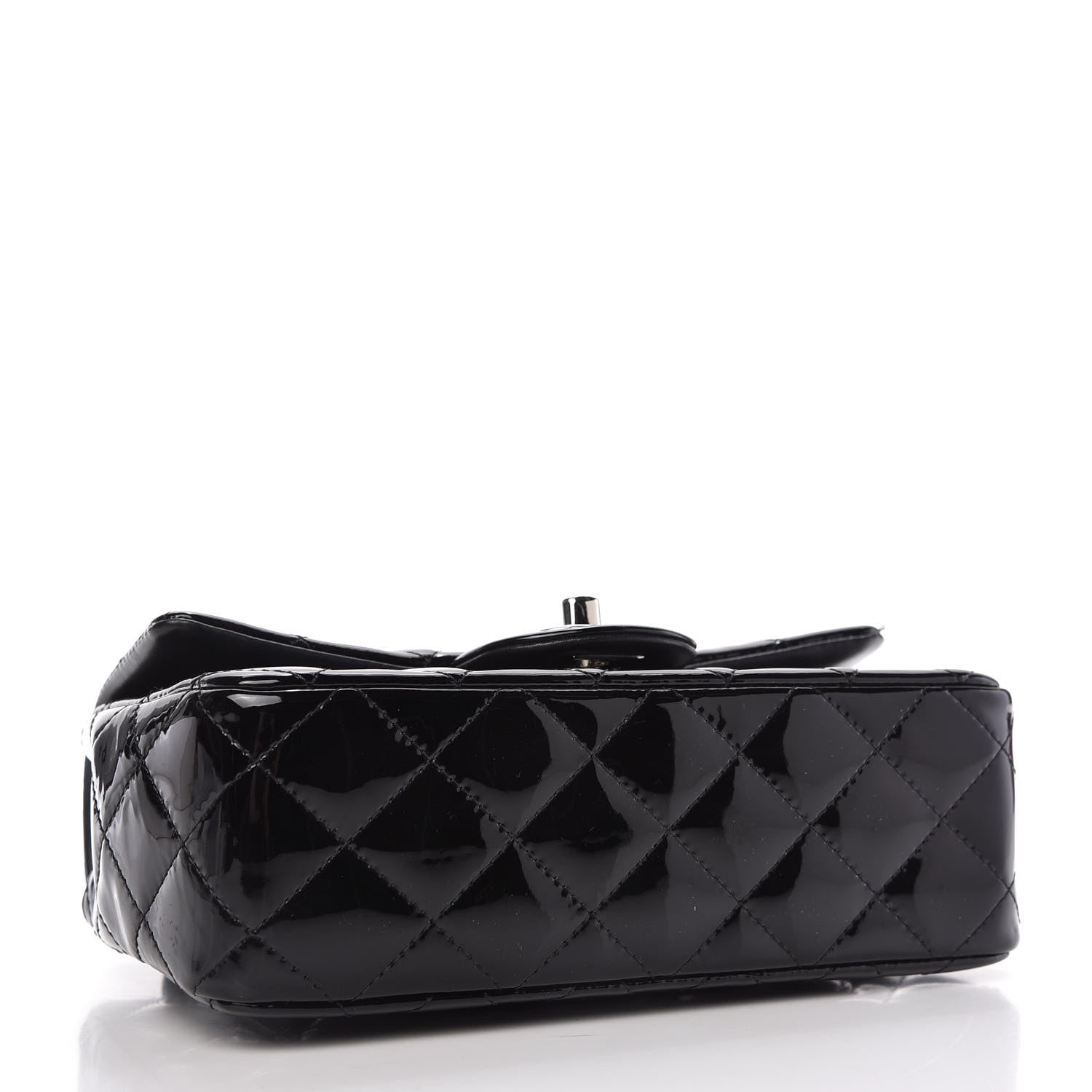 Chanel Patent Calfskin Quilted Mini Rectangular Flap Black 4 of 11