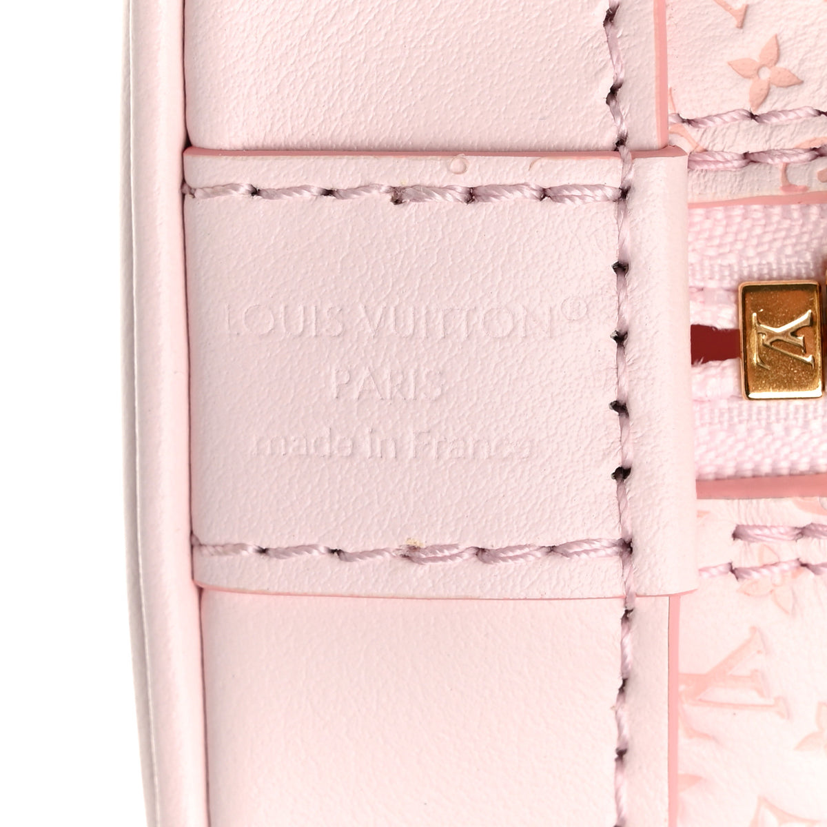 Calfskin Minigram Alma BB Light Bliss