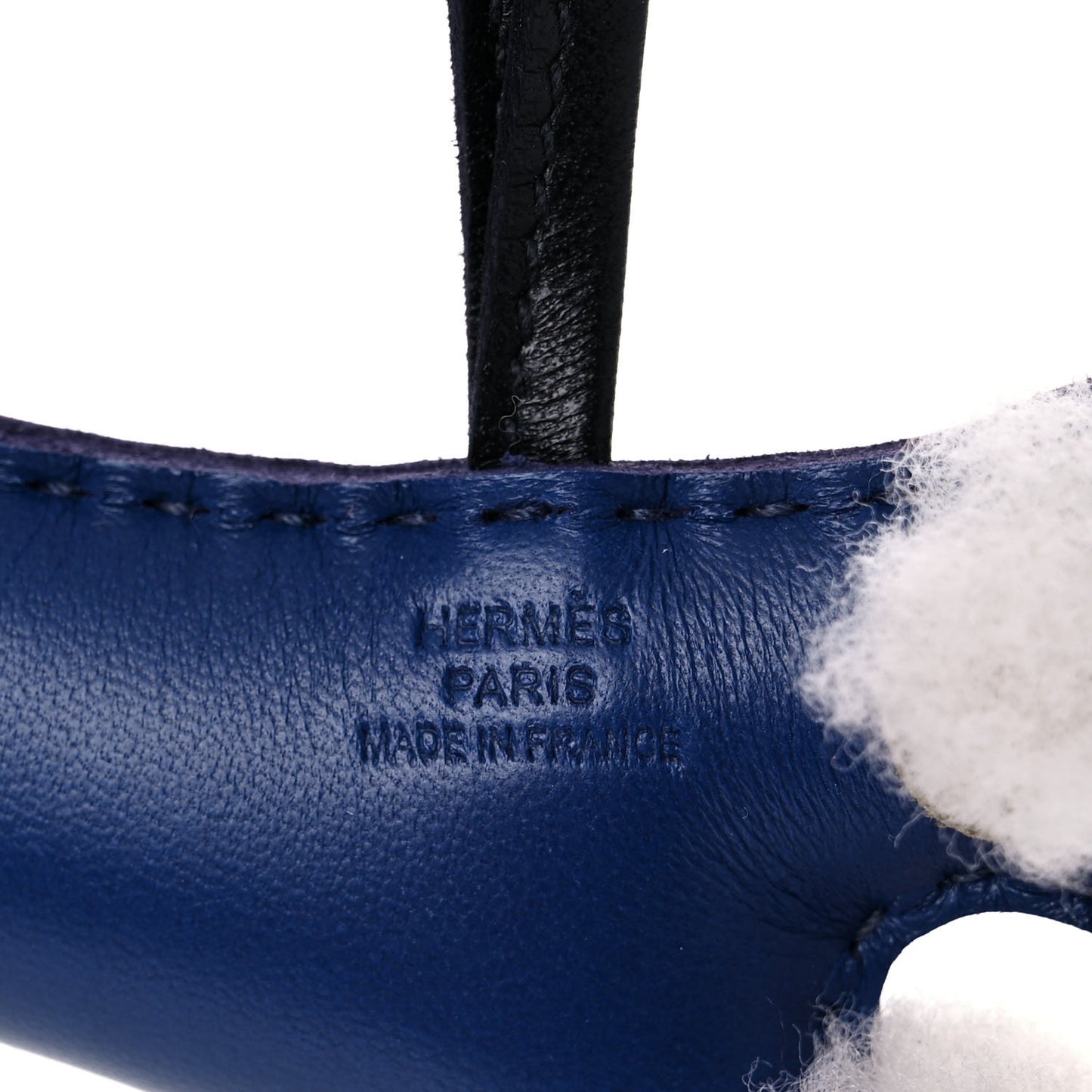 Milo Lambskin Shearling Budy Charm Bleu Saphir