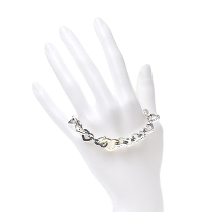 Tiffany Sterling Silver 18K Yellow Gold Heart Links Bracelet 2 of 6