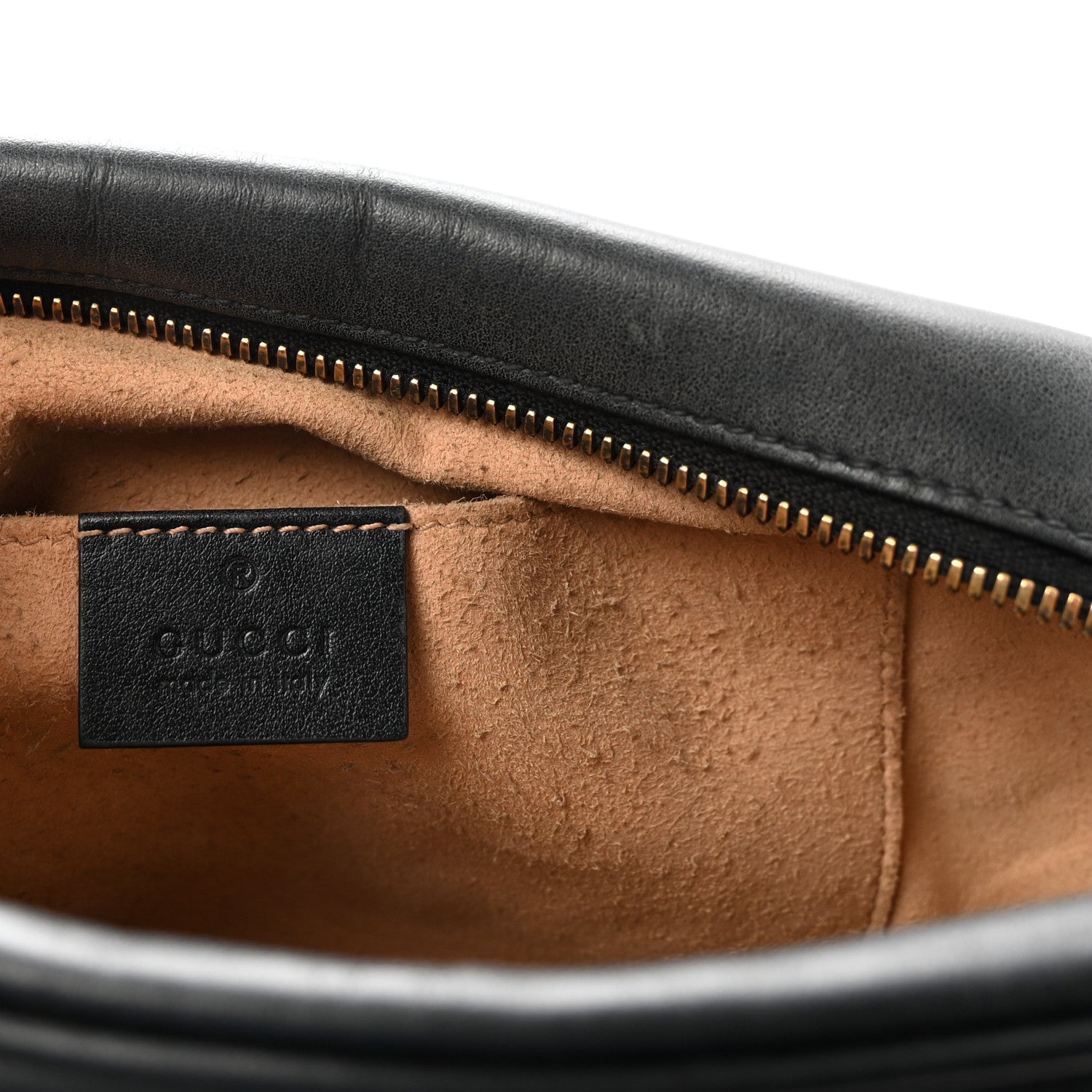 Gucci Calfskin Matelasse Small GG Marmont Chain Shoulder Bag Black 6 of 10