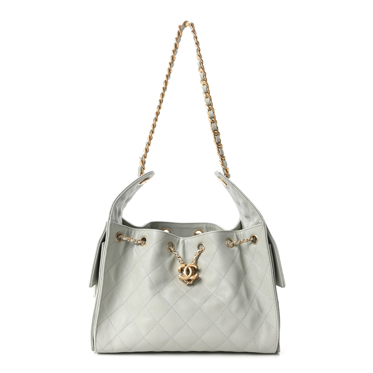 Chanel Caviar Quilted Small Chanel 25 Handbag Light Green 1 of 10