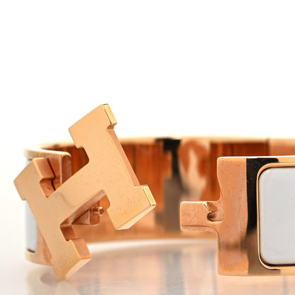 Hermes Enamel Wide Clic Clac H Bracelet PM White 4 of 6