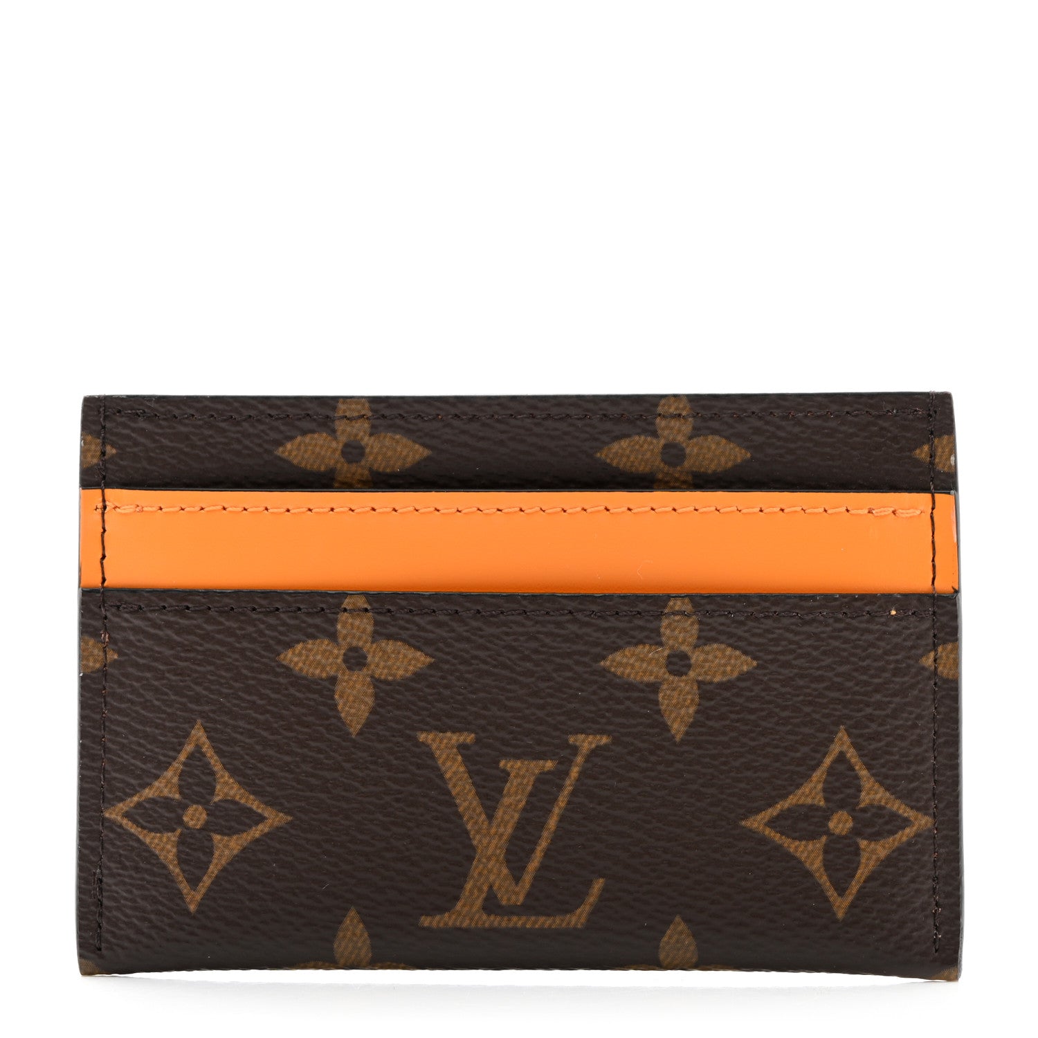 Louis Vuitton Monogram Porte-Cartes Double Card Holder Orange 1 of 7