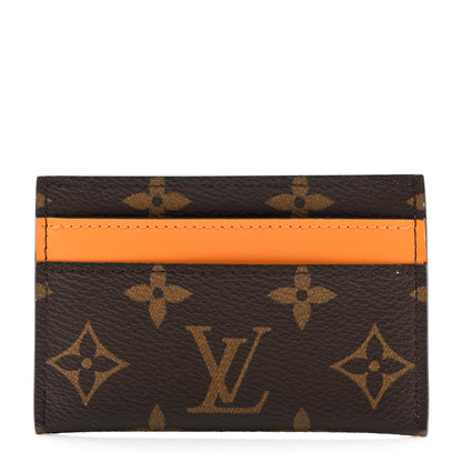 Louis Vuitton Monogram Porte-Cartes Double Card Holder Orange 1 of 7