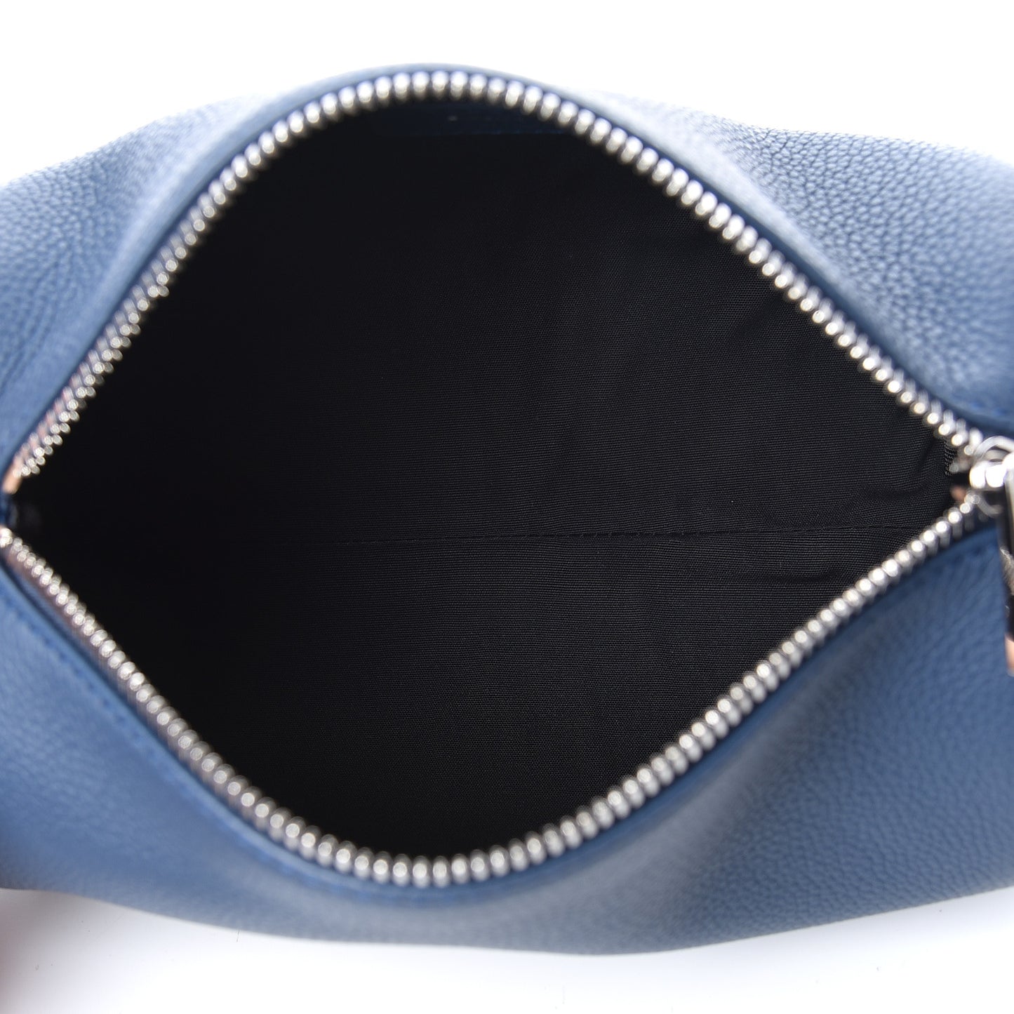 HOMME Grained Calfskin Mens Roller Pouch Navy Blue