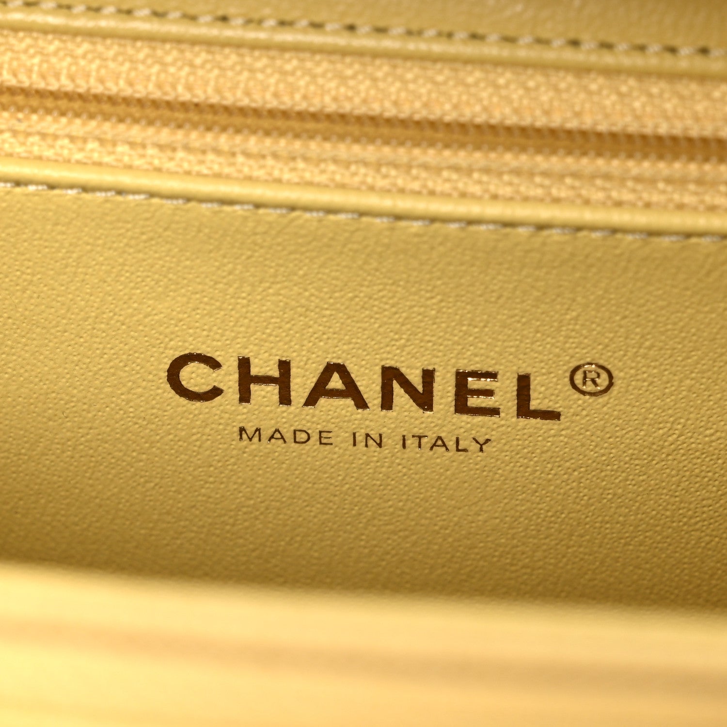 Chanel Caviar Quilted Medium CC Filigree Vanity Case Yellow 6 of 10