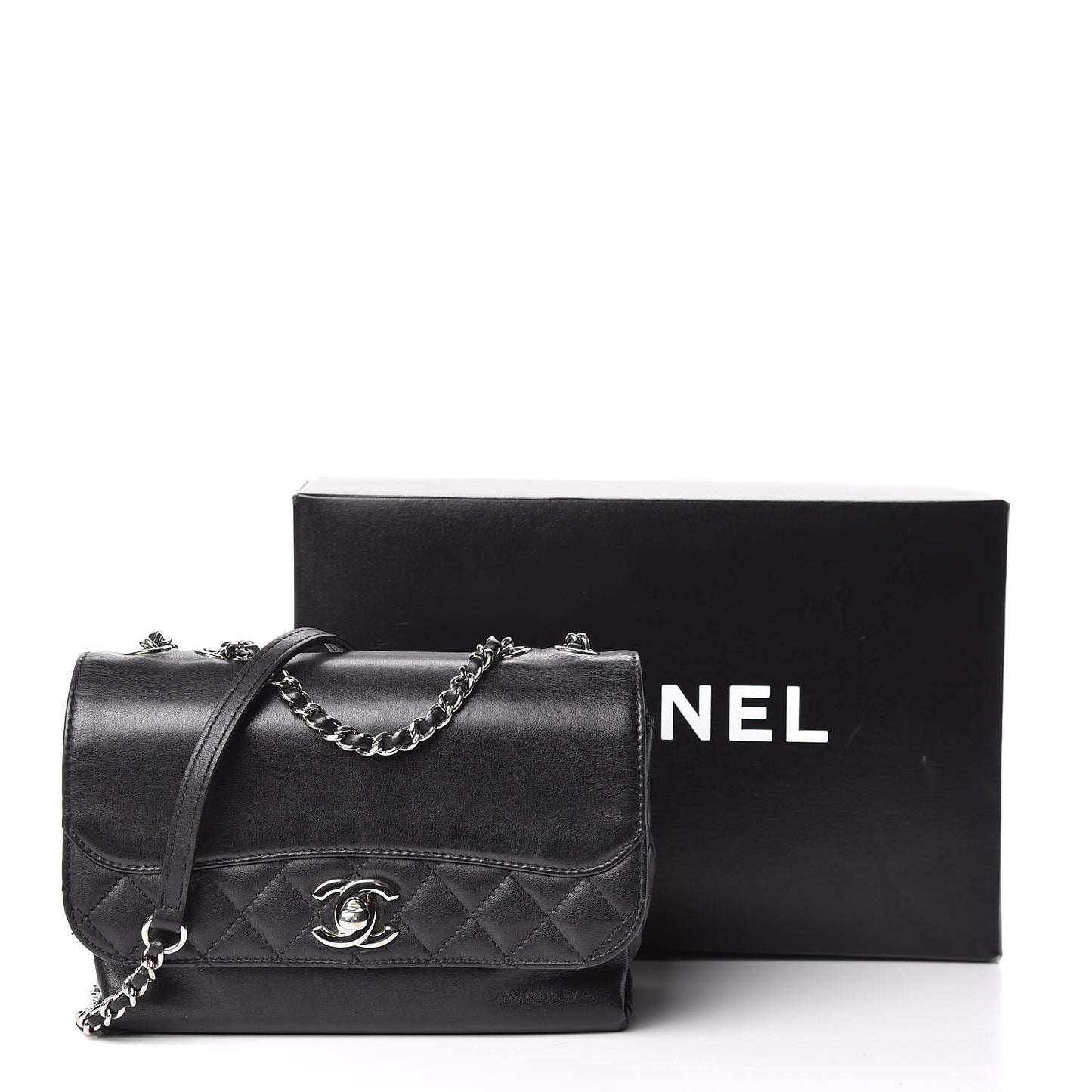Calfskin Mini Tramezzo Flap Black