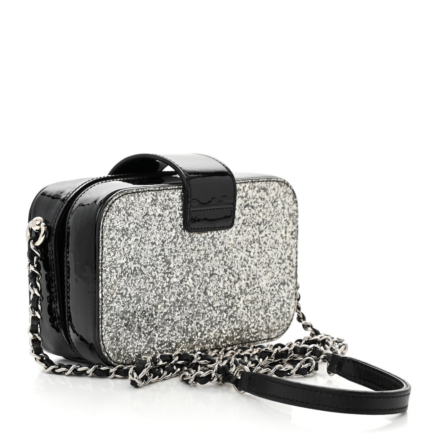 Glitter Patent Evening On The Moon Camera Case Silver