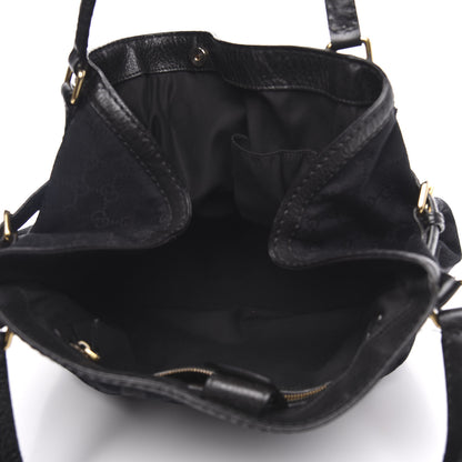Gucci Monogram Medium Jockey Tote Black 5 of 17