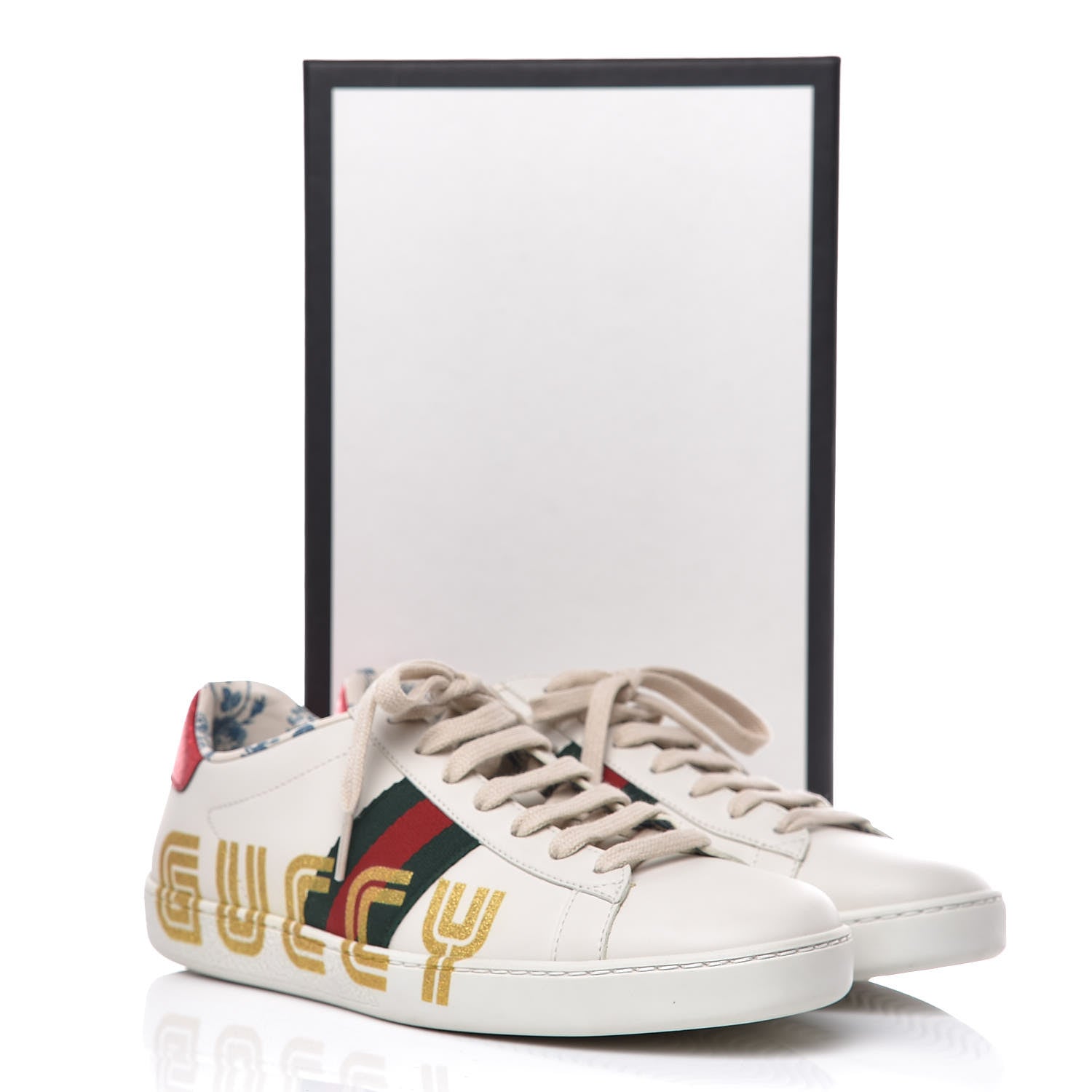 Gucci X SEGA Calfskin Ayers Web Guccy Womens Ace Sneakers 39 White 12 of 12