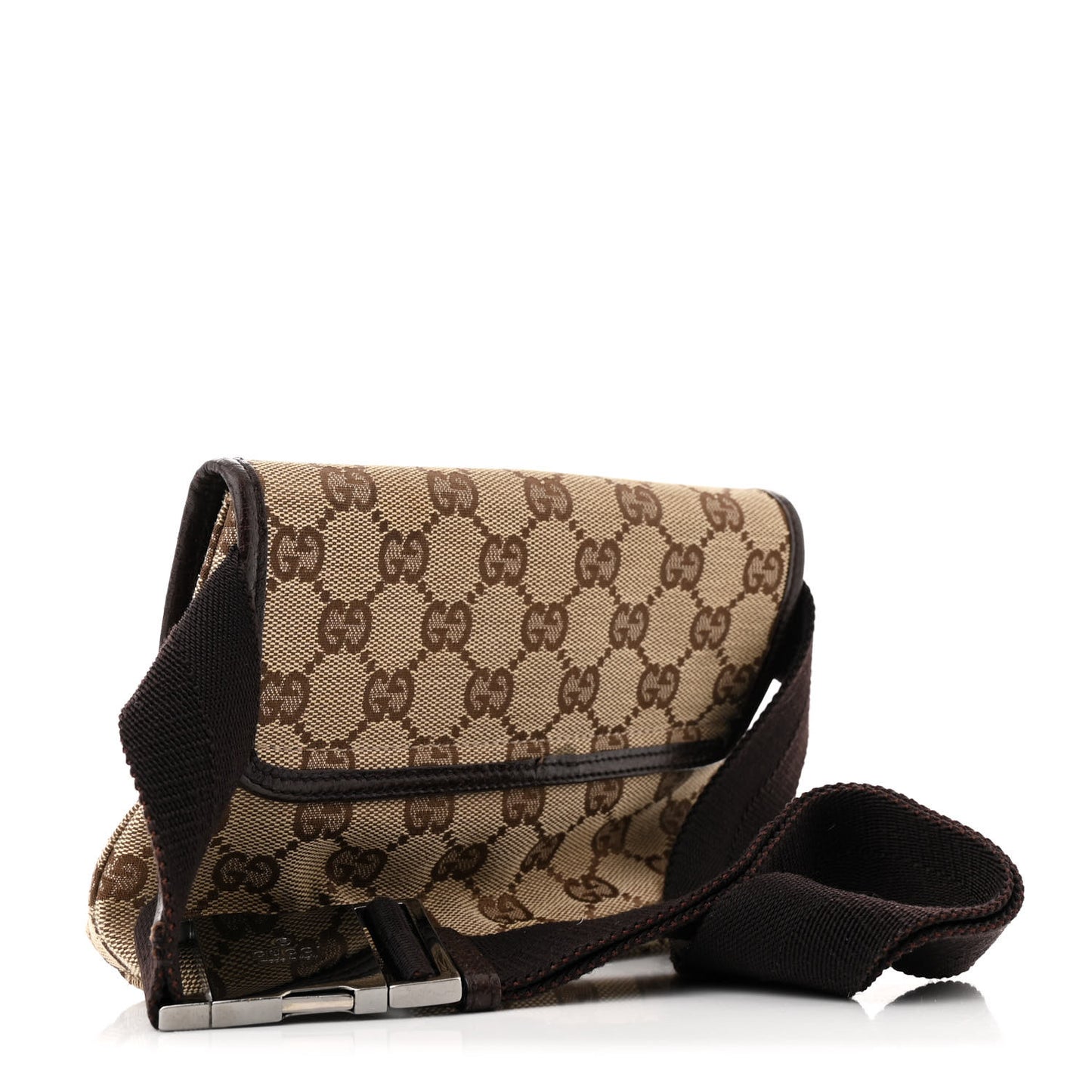 GG Monogram Flight Belt Bag Dark Brown