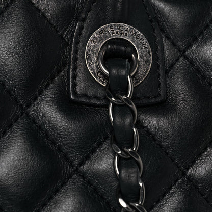 Chanel Calfskin Quilted Small Easy Shopping Tote Black 12 of 18