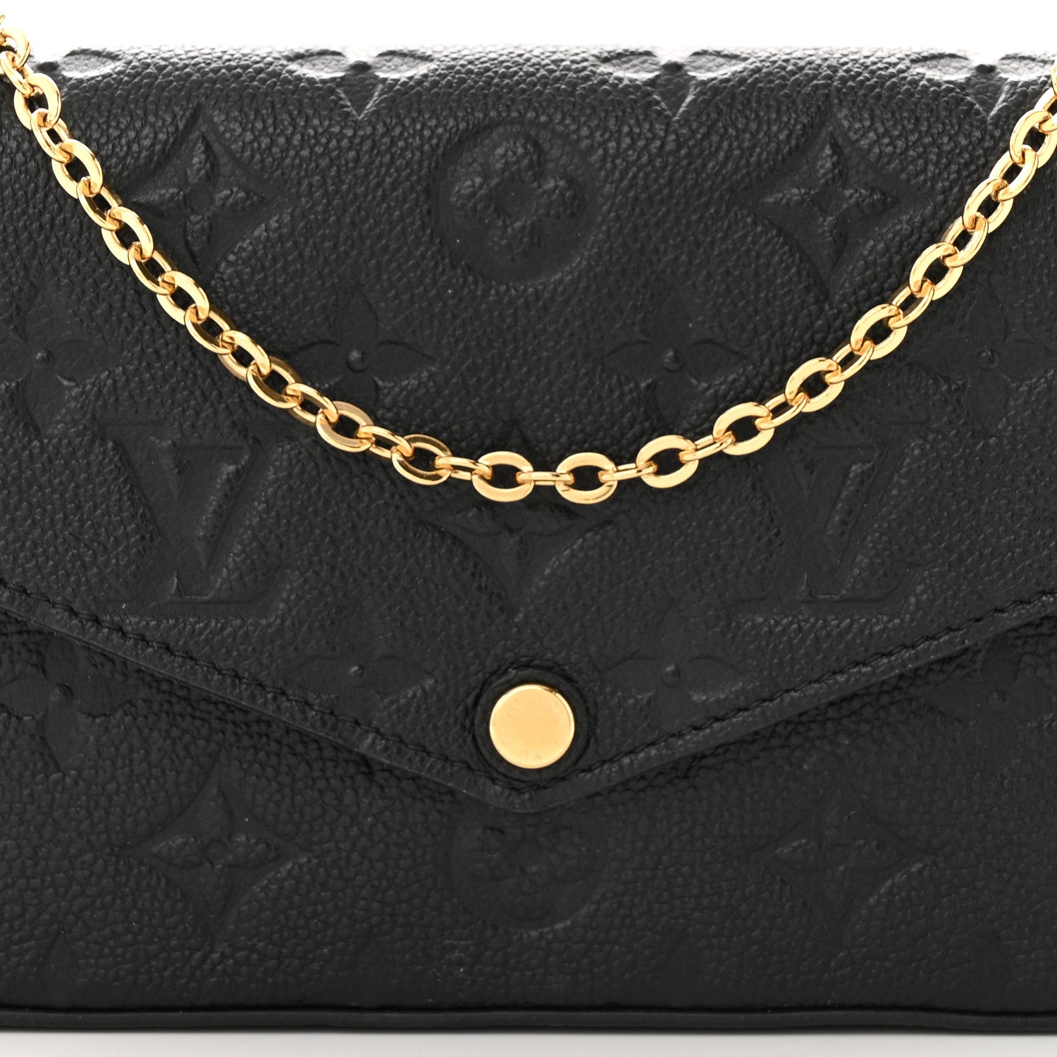 Louis Vuitton Empreinte Pochette Felicie Chain Wallet Black 7 of 9