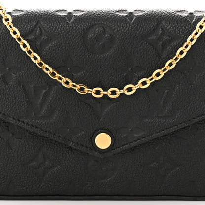 Louis Vuitton Empreinte Pochette Felicie Chain Wallet Black 7 of 9
