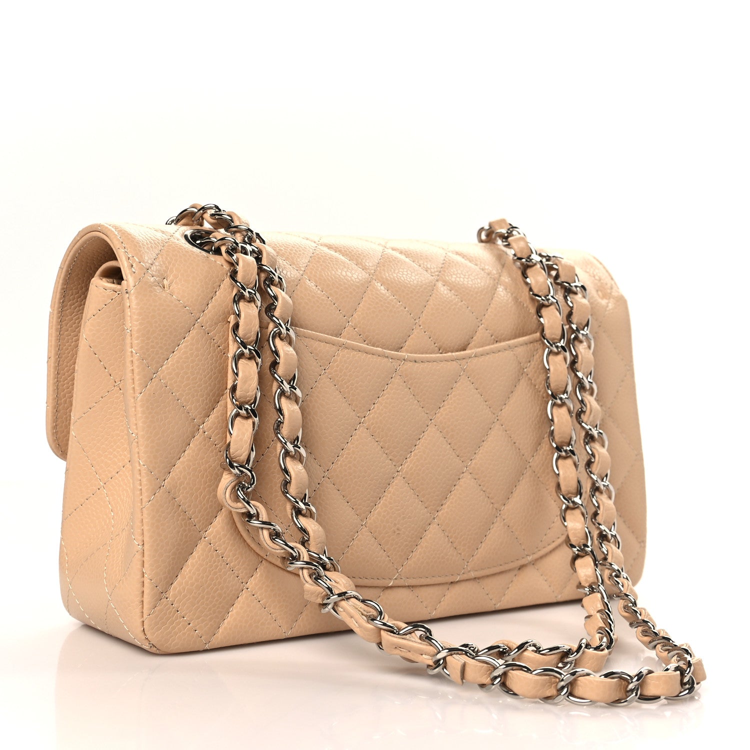 Chanel Caviar Quilted Small Double Flap Beige 3 of 10