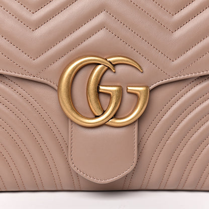 Gucci Calfskin Matelasse Large GG Marmont Shoulder Bag Porcelain Rose 8 of 10