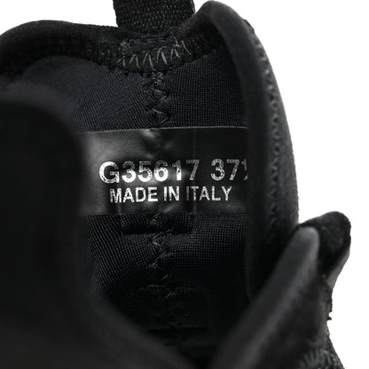 Chanel Velvet Calfskin Mixed Fibers CC Sneakers 37.5 Black 6 of 9