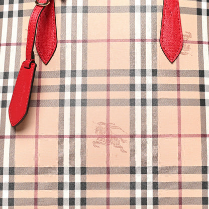 Burberry Haymarket Check Medium Reversible Tote Red 7 of 20