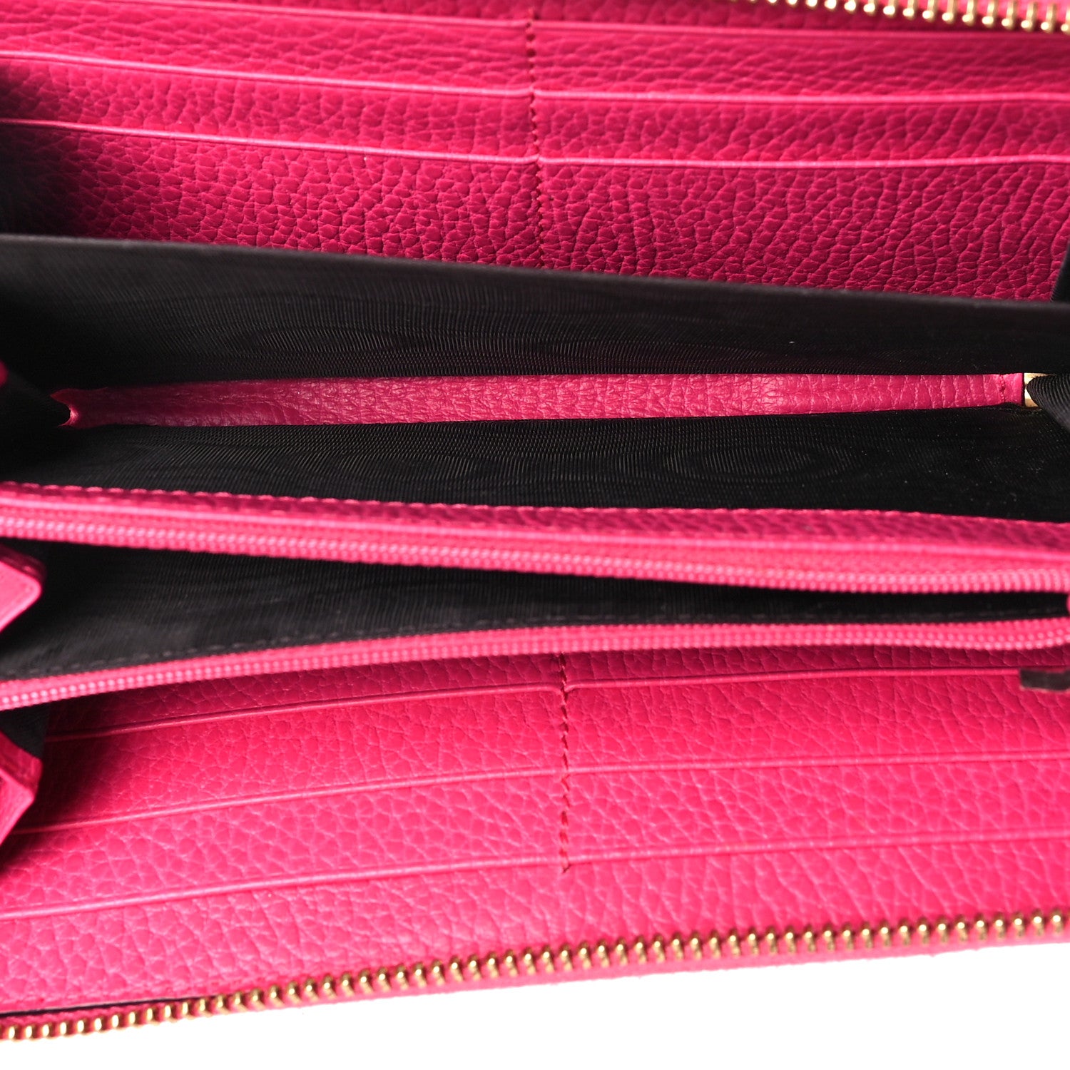 Gucci Dollar Calfskin GG Marmont Zip Around Wallet Box Pink 5 of 6