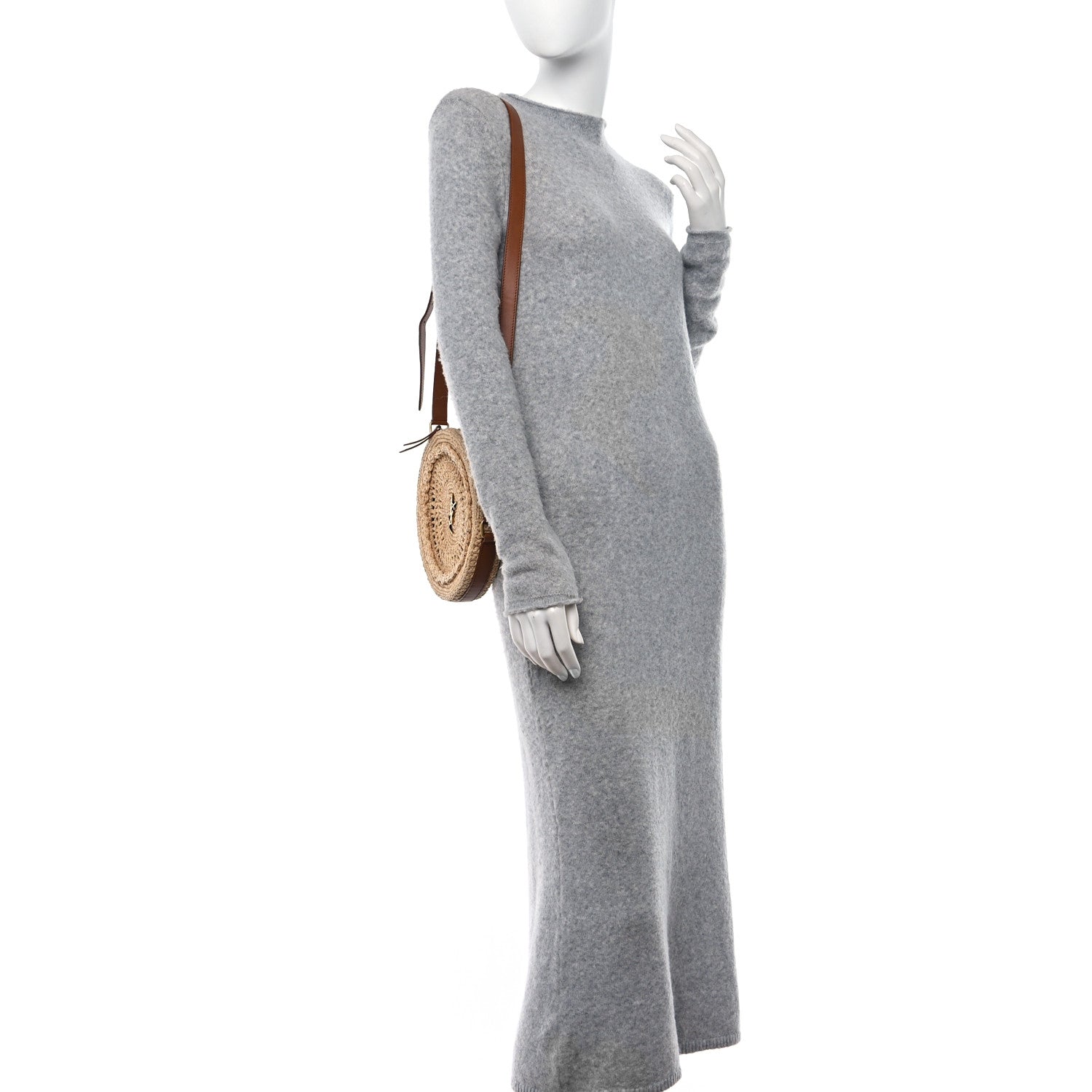 Saint Laurent Raffia Sac Round Naturel 2 of 11