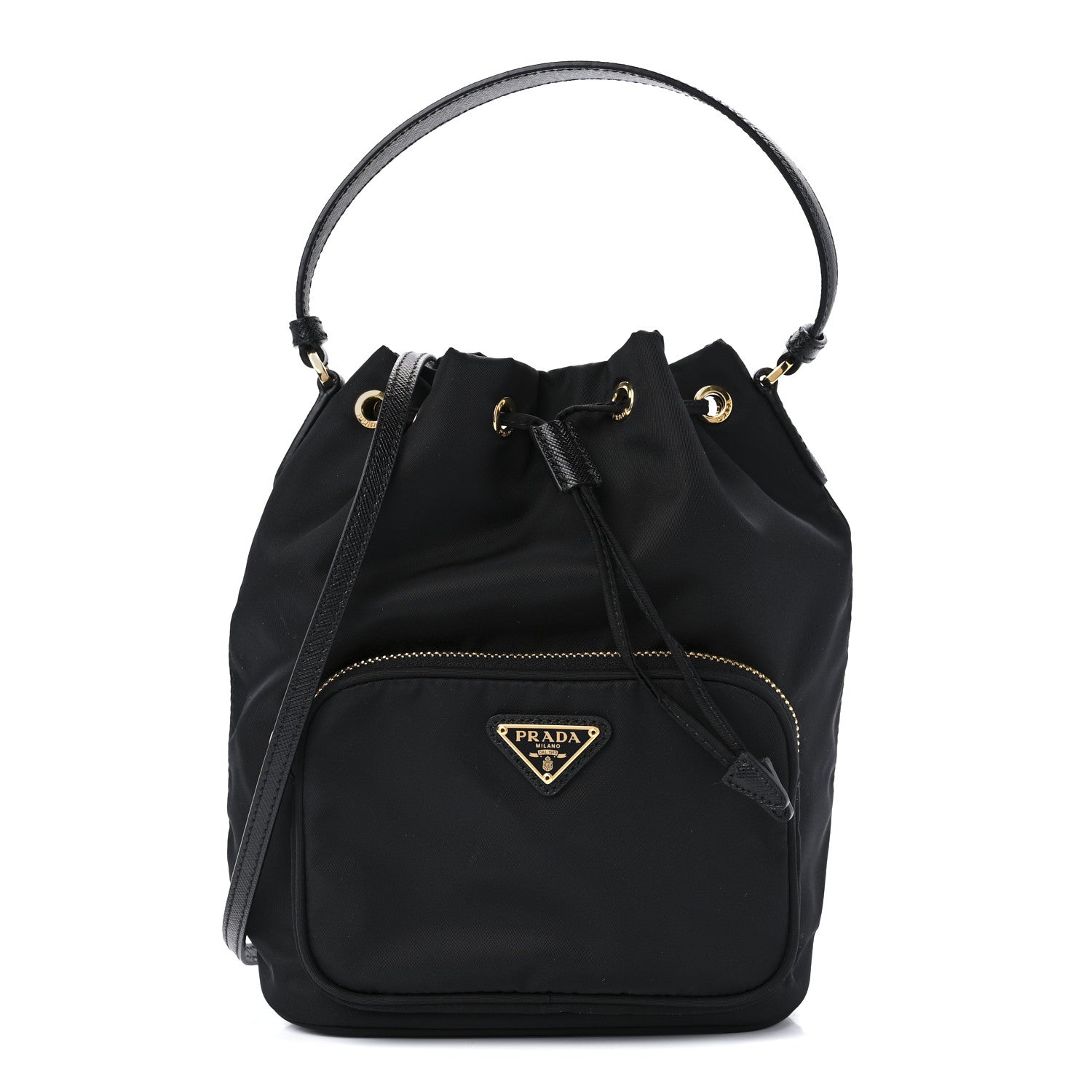 Prada Re-Nylon Duet Drawstring Shoulder Bag Black 1 of 11