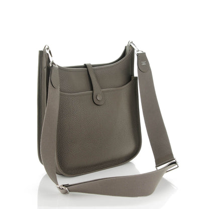 Hermes Taurillon Clemence Evelyne III PM Etain 3 of 7
