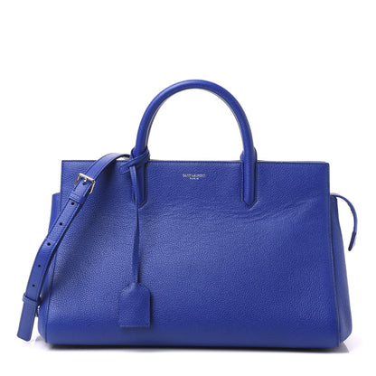 Saint Laurent Grained Calfskin Small Cabas Rive Gauche Royal Blue 1 of 10