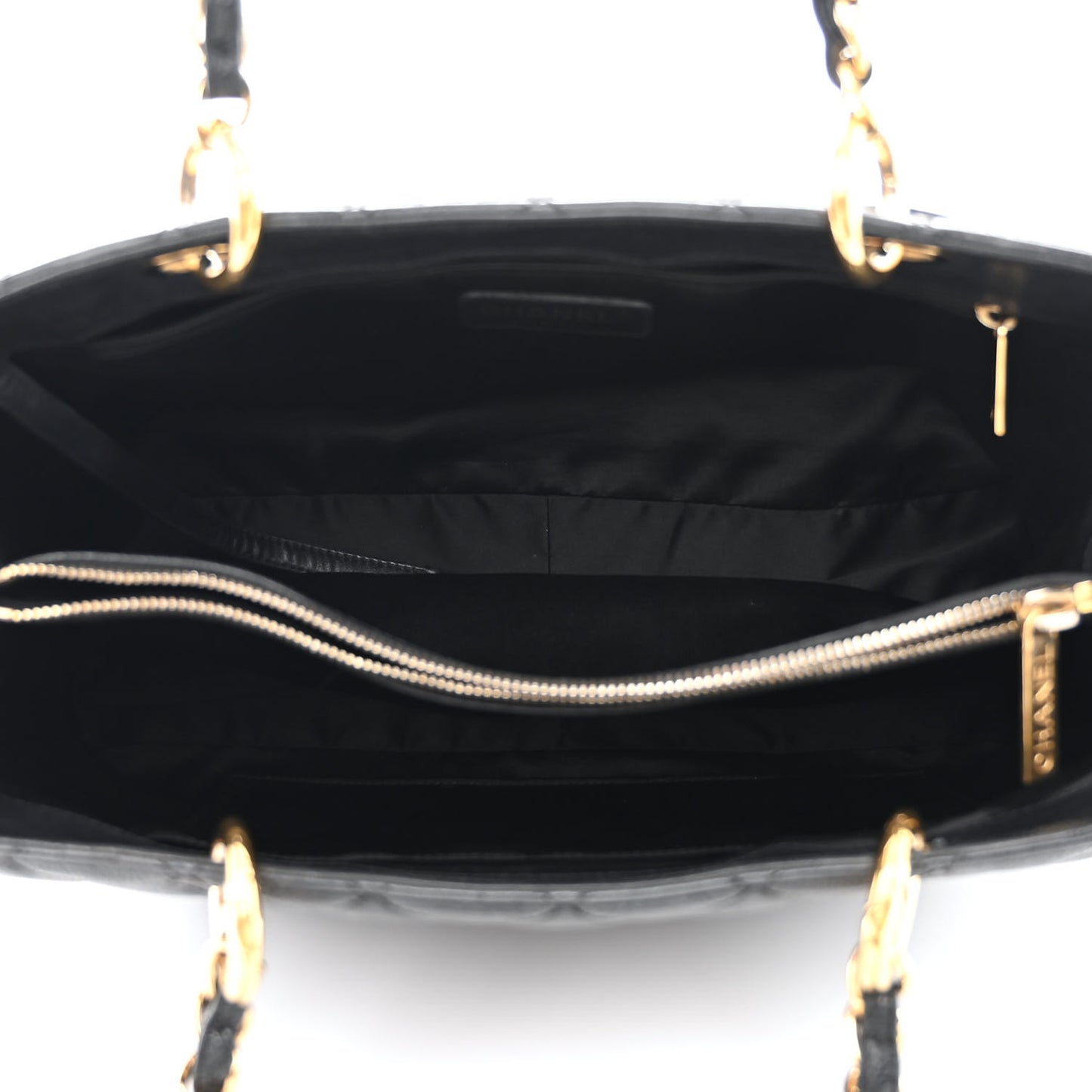 Caviar Quilted Grand Shopping Tote GST Black