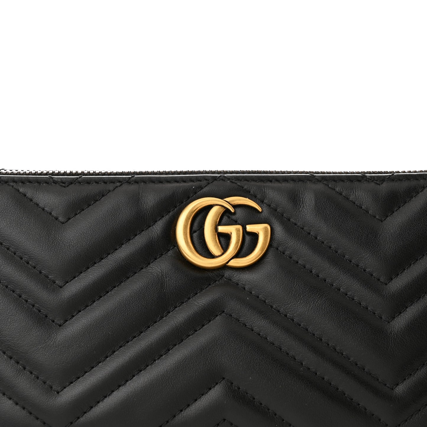 Calfskin Matelasse Chevron GG Marmont Sling Shoulder Bag Black