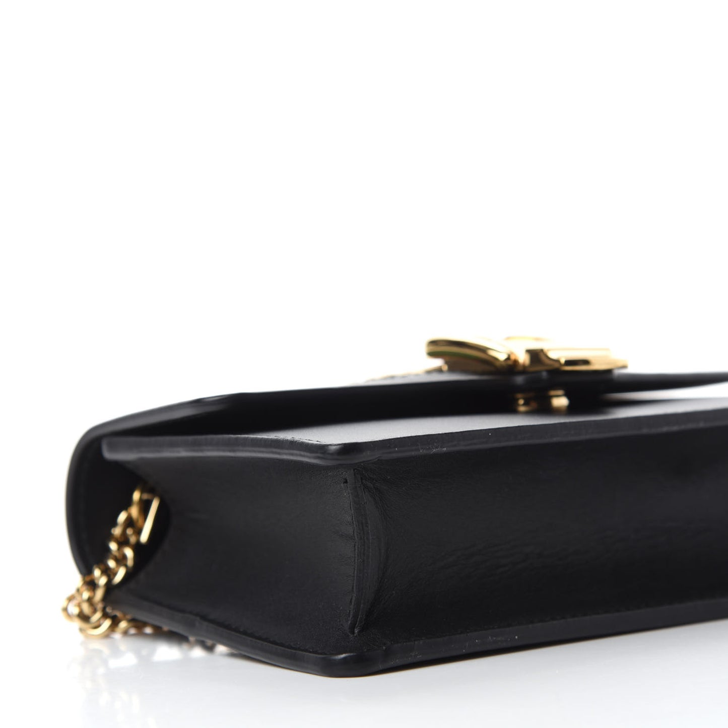 Calfskin Super Mini Sylvie Chain Shoulder Bag Black
