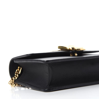 Gucci Calfskin Super Mini Sylvie Chain Shoulder Bag Black 6 of 11