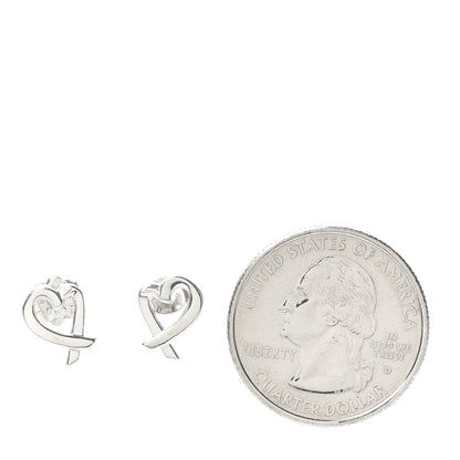 Tiffany Sterling Silver Mini Paloma Picasso Loving Heart Earrings 2 of 4