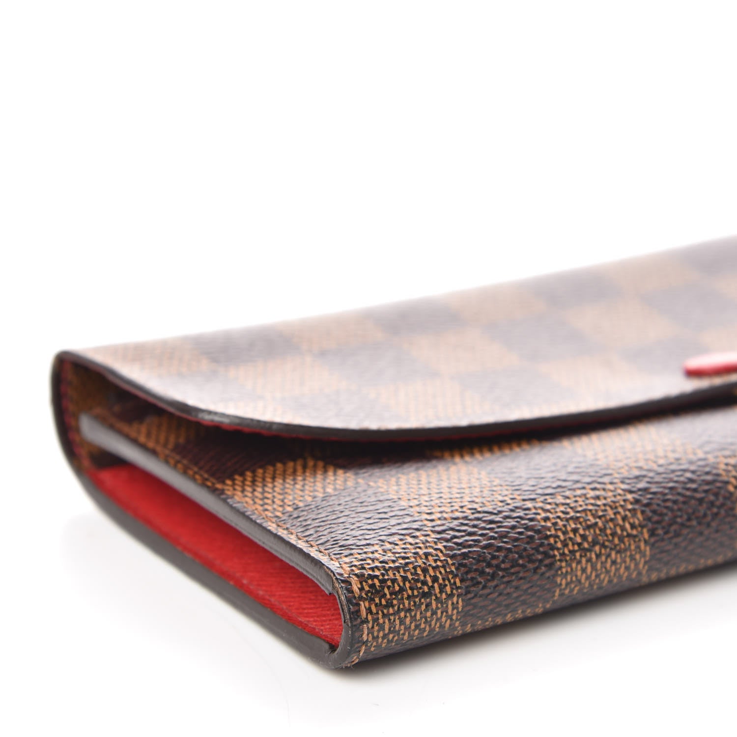 Louis Vuitton Damier Ebene Emilie Wallet Red 10 of 11
