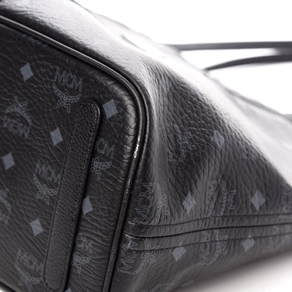 MCM Visetos Medium Liz Reversible Shopper Tote Black 11 of 14