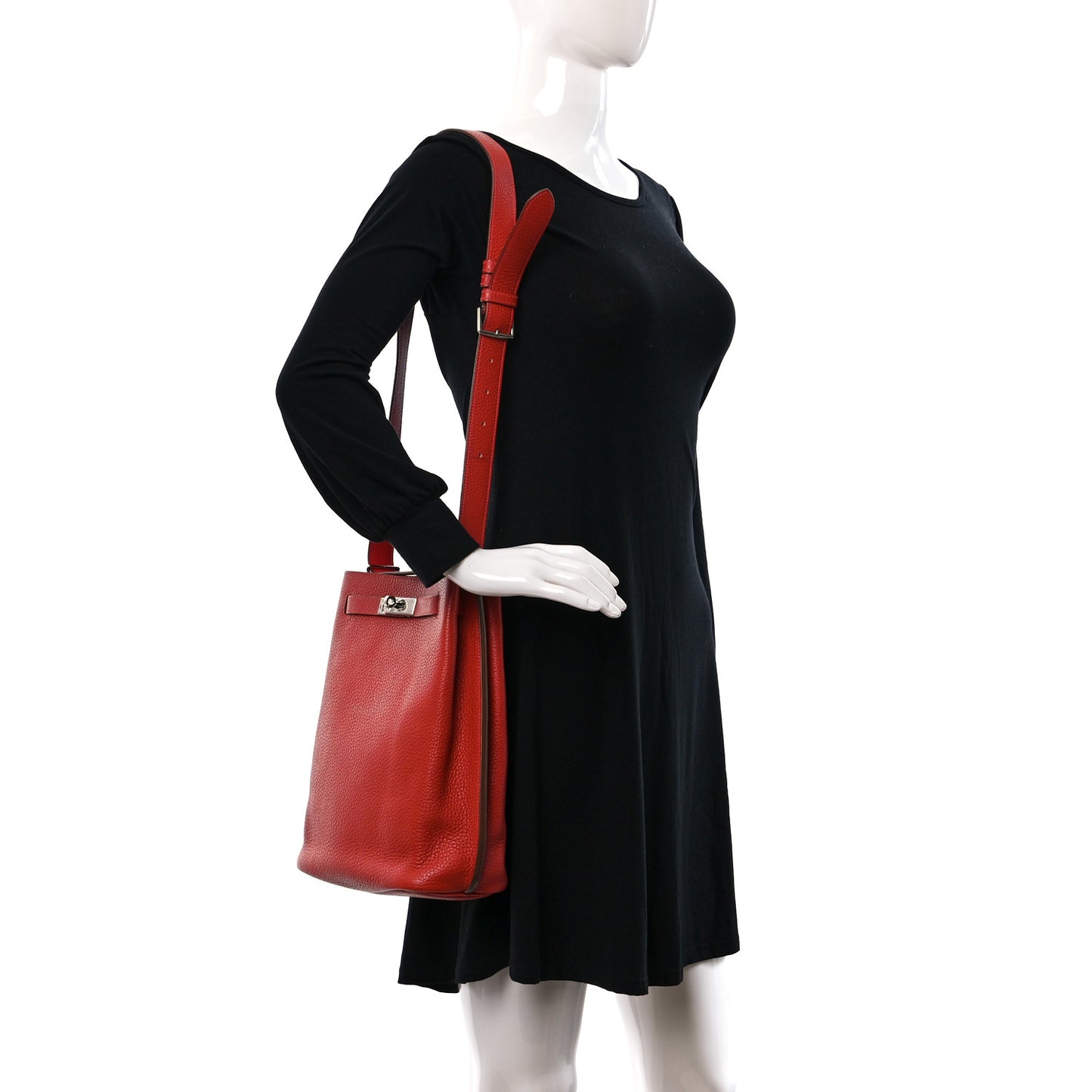 Taurillon Clemence Verso So Kelly 22 Rouge Pivoine Rose Jaipur