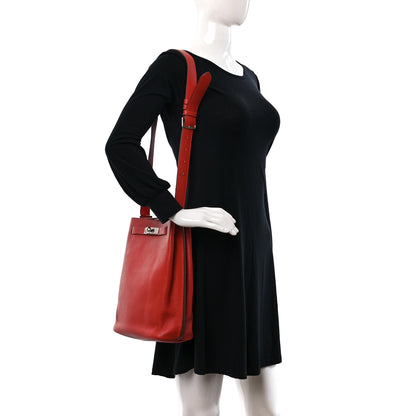 Hermes Taurillon Clemence Verso So Kelly 22 Rouge Pivoine Rose Jaipur 2 of 10
