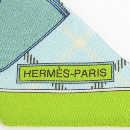 Hermes Silk Camails Twilly Vert Fluo Ciel Vert D Eau 5 of 9