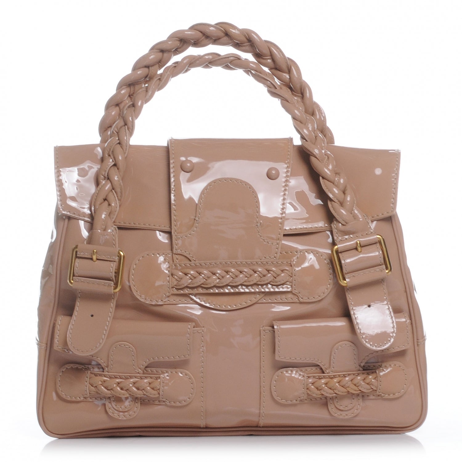 Valentino Garavani Patent Large Histoire Pink 1 of 7